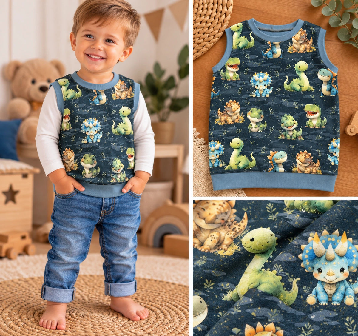 đŠ Dinoszauruszos kisfiĂșmellĂ©nyke â Era Handmade