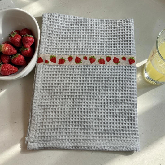 Epres Díszítésű Darázsszövet Konyharuha – Világosszürke, 60x40 cm, Prémium Nedvszívó