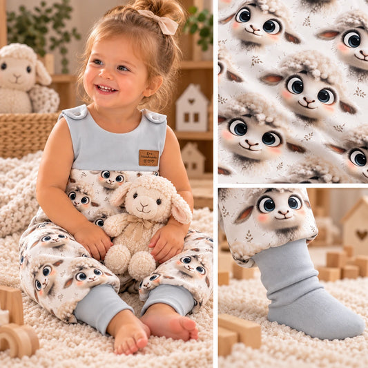 🐑 Báránykás tipegő hálózsák – 92-es méret