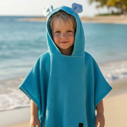 "Aqua Nyuszi" Darázsszövet Fürdőponcsó – Hosszú Fülekkel