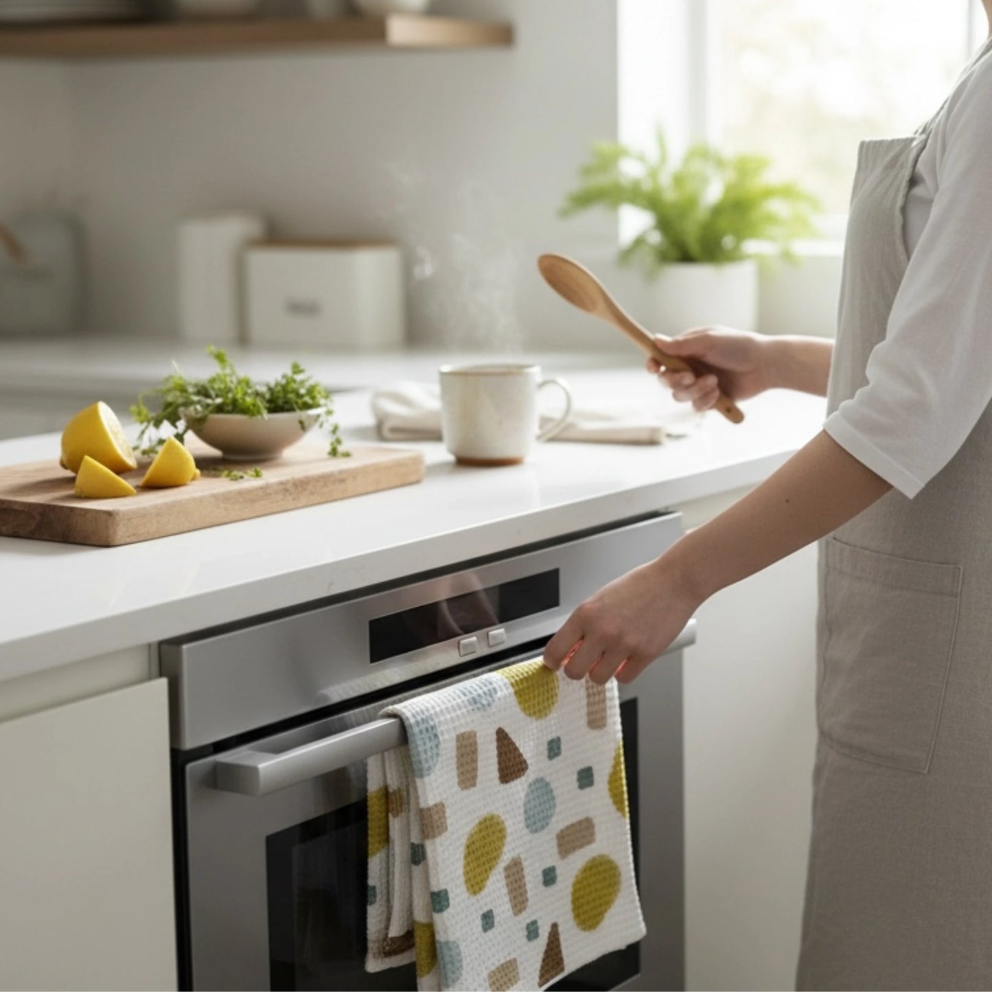 "Geometrikus Varázs" - Prémium Darázs Anyagú Konyharuha